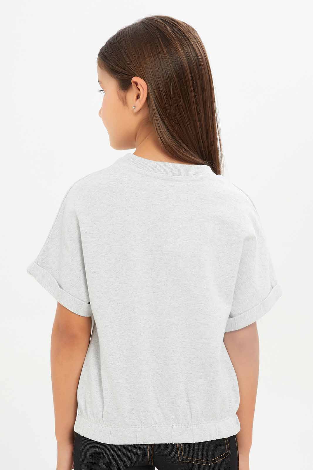 Redtag-Girls-Grey-Oversize-Terry-Tshirt-Category:T-Shirts,-Colour:Grey,-Deals:New-In,-Filter:Girls-(2-to-8-Yrs),-GIR-T-Shirts,-New-In-GIR-APL,-Non-Sale,-S23B,-Section:Girls-(0-to-14Yrs)-Girls-2 to 8 Years