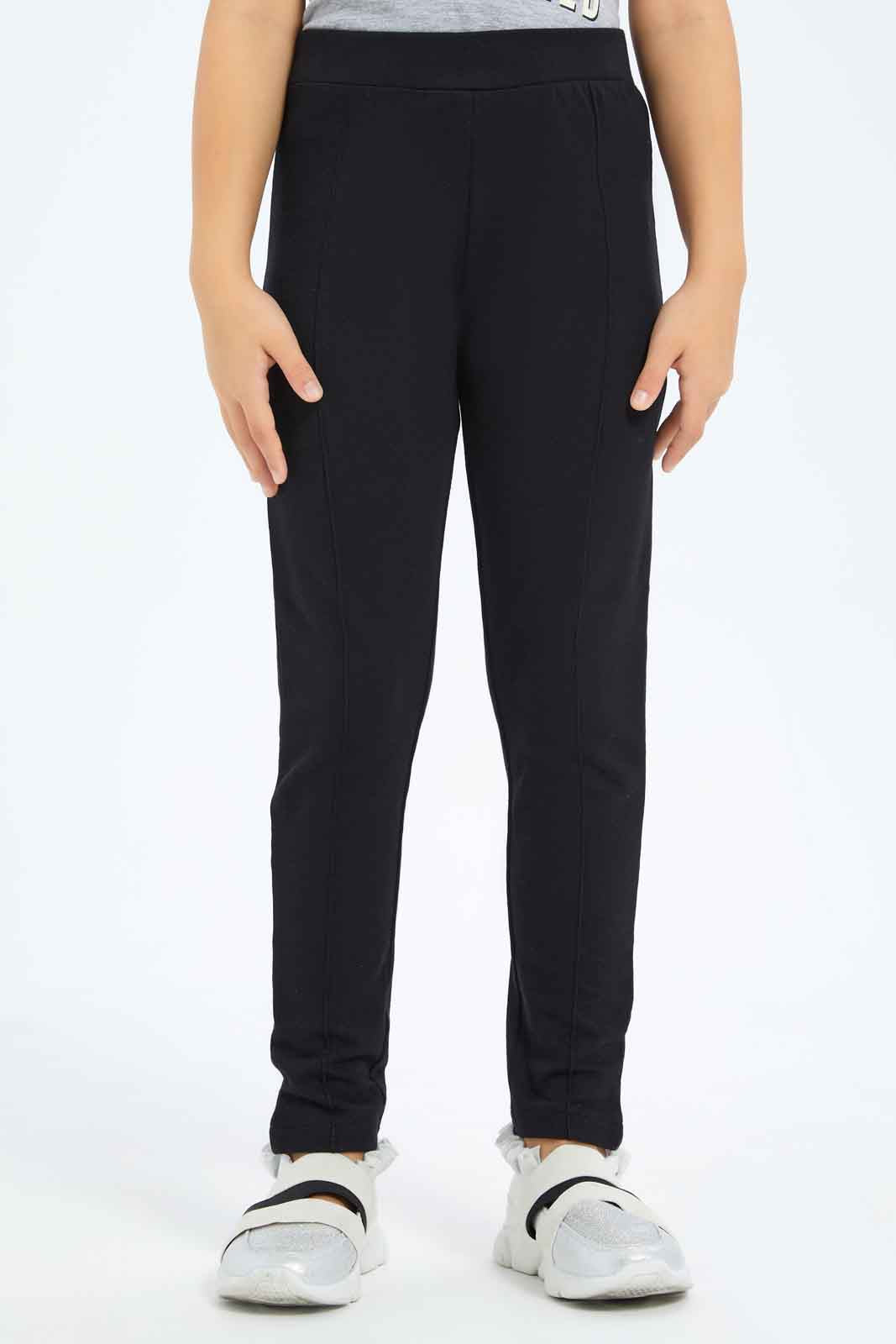 Redtag-Girls-Black-Leggings-Category:Leggings,-Colour:Black,-Deals:New-In,-Filter:Girls-(2-to-8-Yrs),-GIR-Leggings,-New-In-GIR-APL,-Non-Sale,-S23B,-Section:Girls-(0-to-14Yrs)-Girls-2 to 8 Years