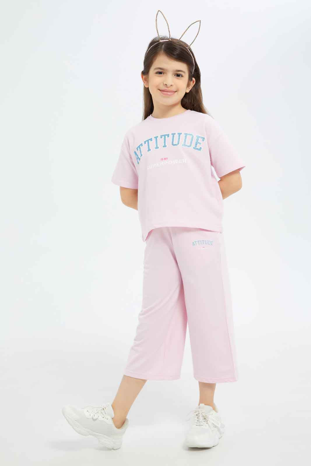 Redtag-Girls-Pink-Cullotes-Track-Pants-Category:Joggers,-Colour:Apricot,-Deals:New-In,-Filter:Girls-(2-to-8-Yrs),-GIR-Joggers,-New-In-GIR-APL,-Non-Sale,-S23B,-Section:Girls-(0-to-14Yrs)-Girls-2 to 8 Years