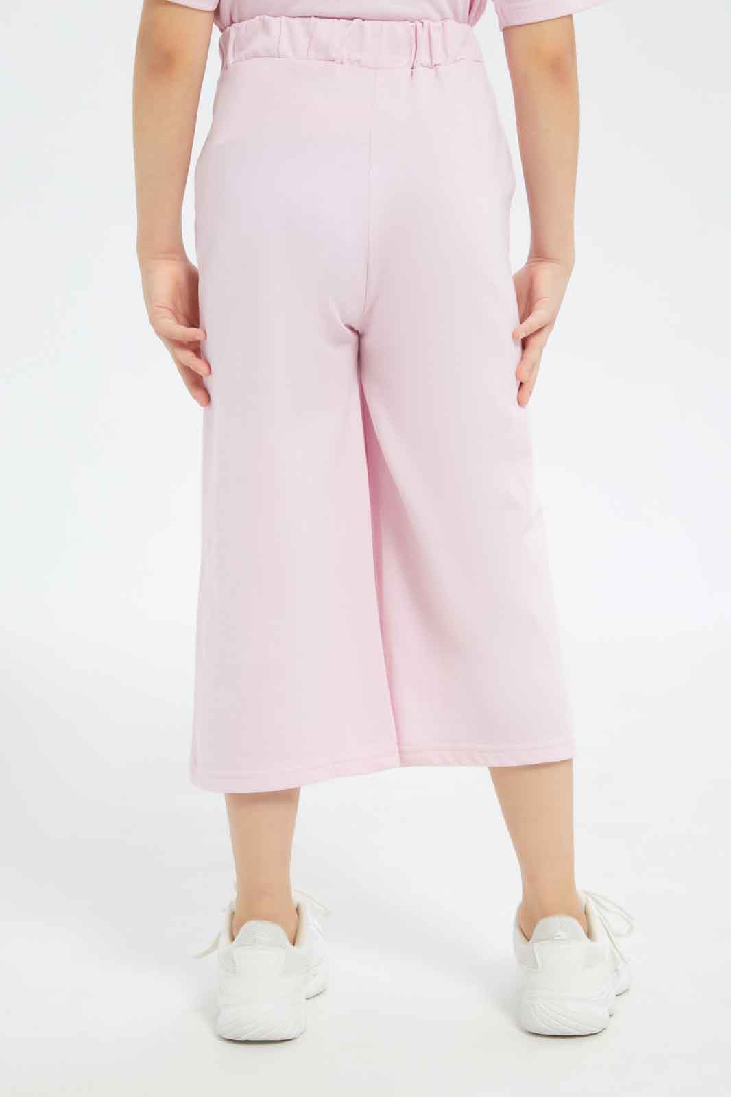 Redtag-Girls-Pink-Cullotes-Track-Pants-Category:Joggers,-Colour:Apricot,-Deals:New-In,-Filter:Girls-(2-to-8-Yrs),-GIR-Joggers,-New-In-GIR-APL,-Non-Sale,-S23B,-Section:Girls-(0-to-14Yrs)-Girls-2 to 8 Years
