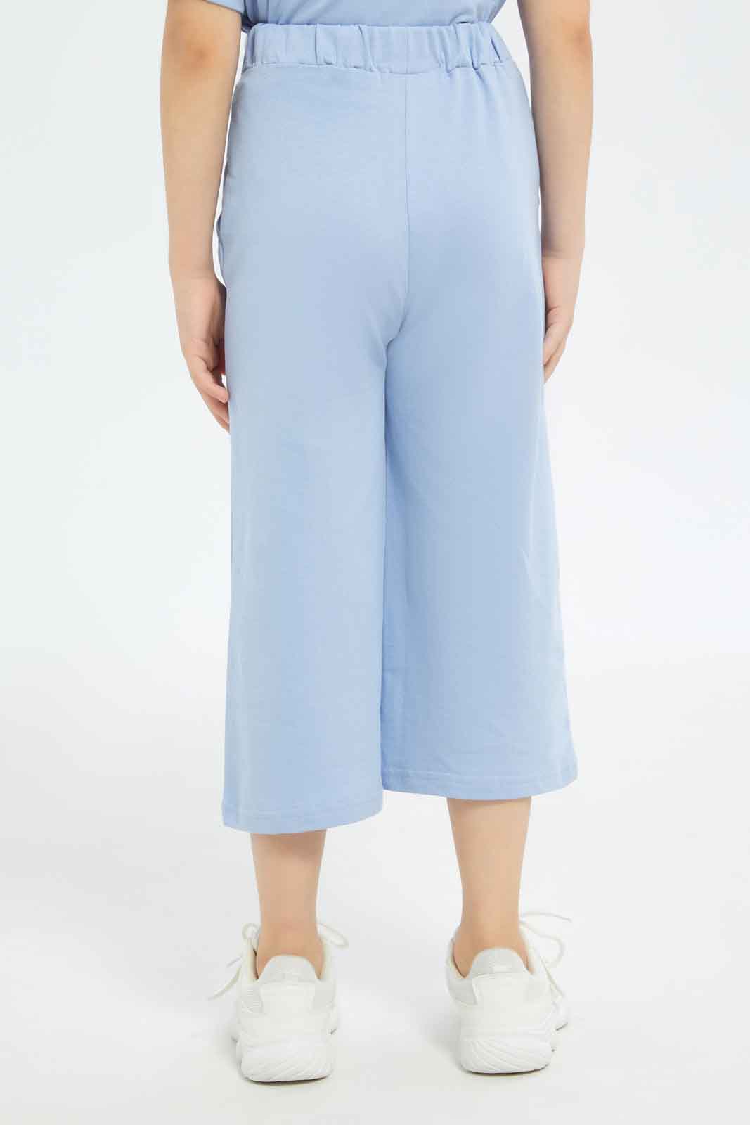 Redtag-Girls-Blue-Cullotes-Track-Pants-Category:Joggers,-Colour:Blue,-Deals:New-In,-Filter:Girls-(2-to-8-Yrs),-GIR-Joggers,-New-In-GIR-APL,-Non-Sale,-S23B,-Section:Girls-(0-to-14Yrs)-Girls-2 to 8 Years