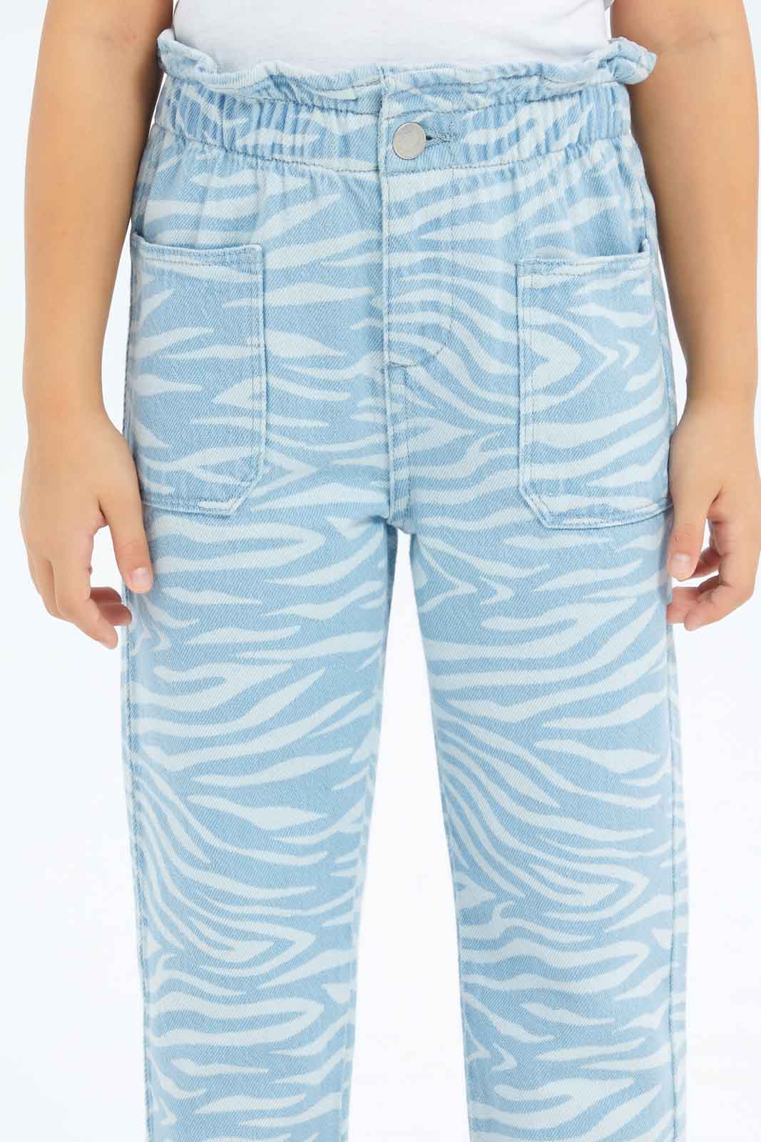 Redtag-Girls-Light-Wash-Pull-On-Printed-Jeggings-Category:Jeggings,-Colour:Blue,-Deals:New-In,-Filter:Girls-(2-to-8-Yrs),-GIR-Jeggings,-New-In-GIR-APL,-Non-Sale,-S23A,-Section:Girls-(0-to-14Yrs)-Girls-2 to 8 Years