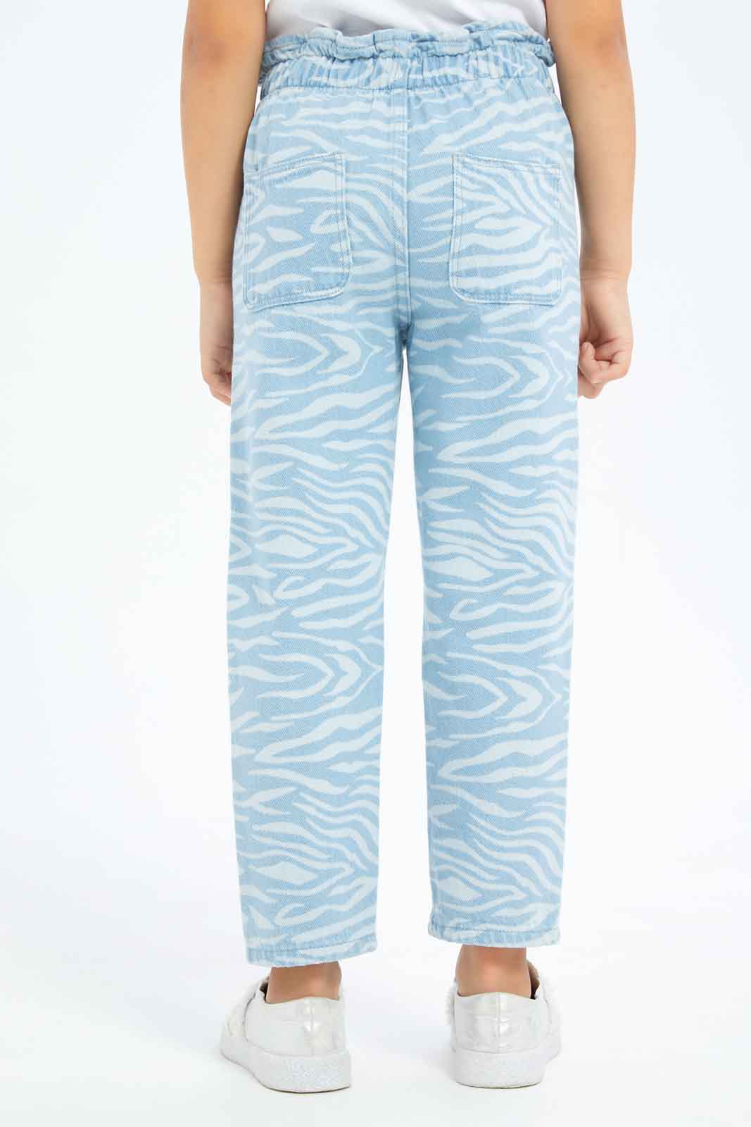 Redtag-Girls-Light-Wash-Pull-On-Printed-Jeggings-Category:Jeggings,-Colour:Blue,-Deals:New-In,-Filter:Girls-(2-to-8-Yrs),-GIR-Jeggings,-New-In-GIR-APL,-Non-Sale,-S23A,-Section:Girls-(0-to-14Yrs)-Girls-2 to 8 Years