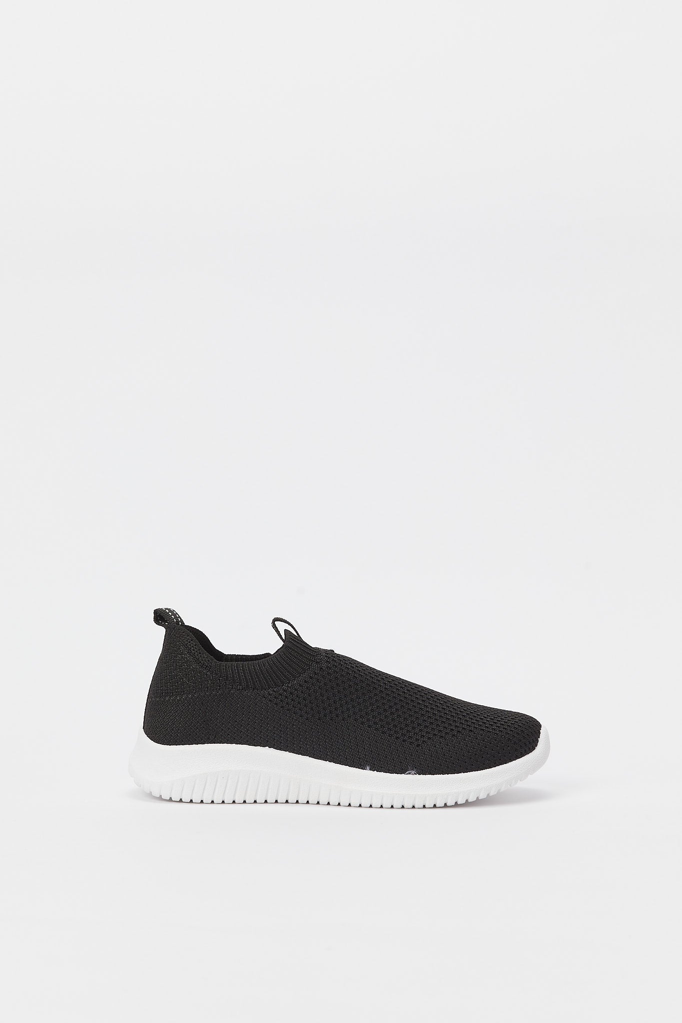 Redtag-Black-Fly-Kint-Slip-On-Triner-Category:Shoes,-Colour:Black,-Deals:New-In,-Filter:Girls-Footwear-(5-to-14-Yrs),-GSR-Trainers,-H1:FOO,-H2:GSR,-H3:TRN,-H4:CLT,-N/A,-New-In-GSR-FOO,-Non-Sale,-S23B,-Season:S23B,-Section:Girls-(0-to-14Yrs)-Senior-Girls-5 to 14 Years