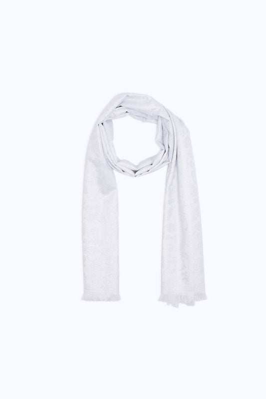 Redtag-White-Jacquard-Scarf-Category:Scarves,-Colour:White,-Filter:Women's-Accessories,-New-In,-New-In-Women-ACC,-Non-Sale,-RMD,-S23B,-Section:Women,-Women-Scarves-Women-