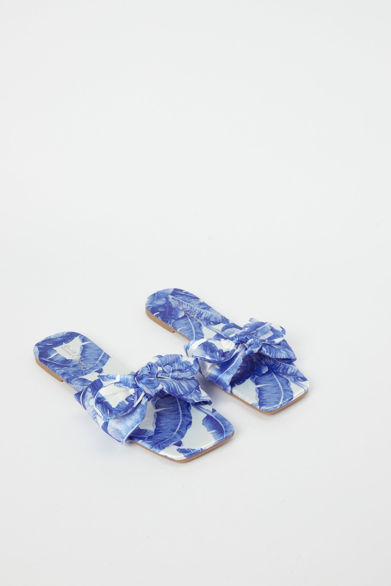 Redtag-Blue-Print-Bow-Trim-Mule-Category:Shoes,-Colour:Blue,-Deals:New-In,-Filter:Women's-Footwear,-H1:FOO,-H2:LAD,-H3:SAF,-H4:SAN,-LEC-Sandals,-N/A,-New-In-Women-FOO,-Non-Sale,-S23B,-Season:S23B,-Section:Women-Women's-