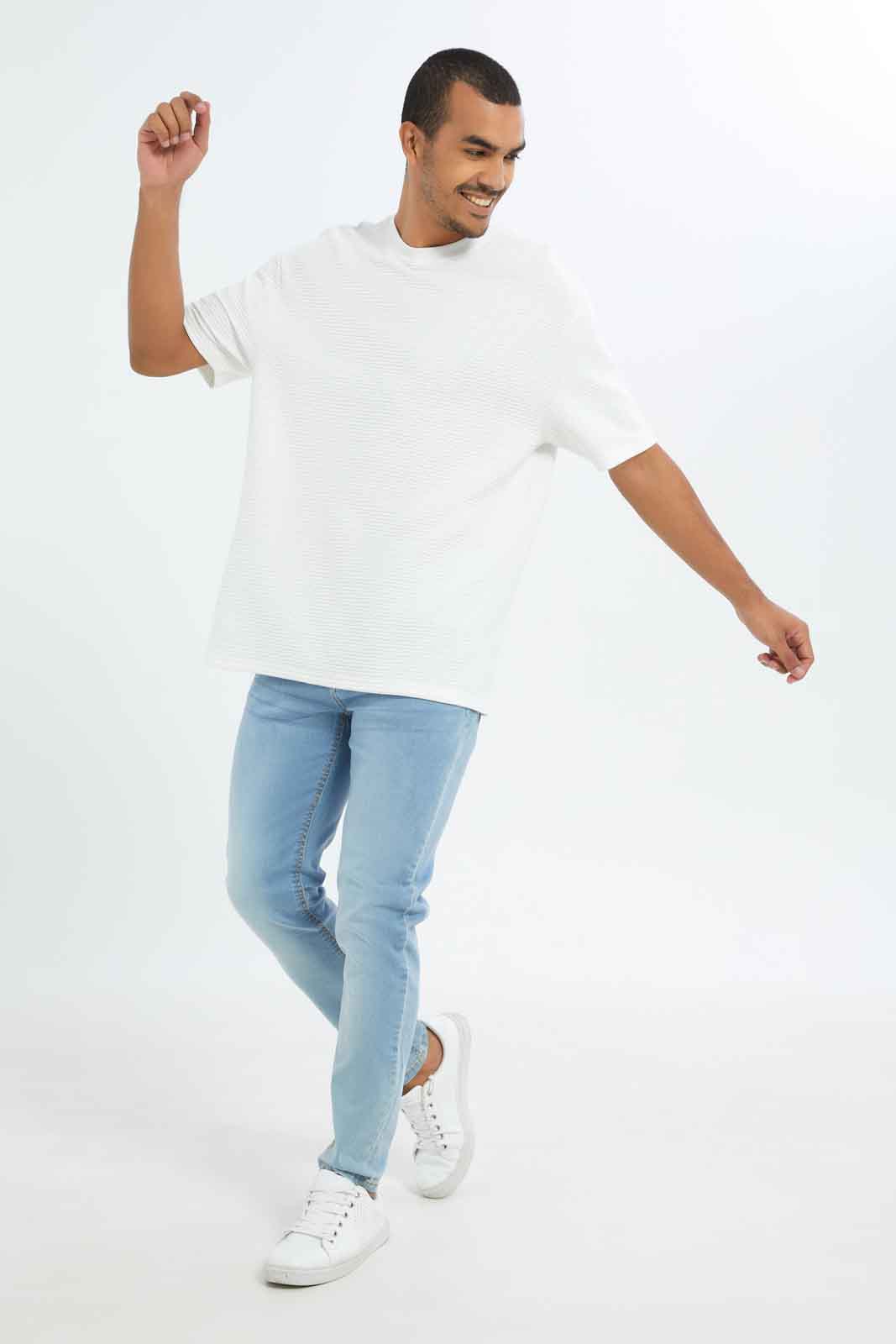 Redtag-Men-White-Crew-Neck-S/S-Lounge-Sweatshirt-Category:Sweatshirts,-Colour:White,-Deals:2-FOR-89,-Deals:New-In,-Filter:Men's-Clothing,-Men-Sweatshirts,-New-In-Men-APL,-Non-Sale,-S23A,-Section:Men--
