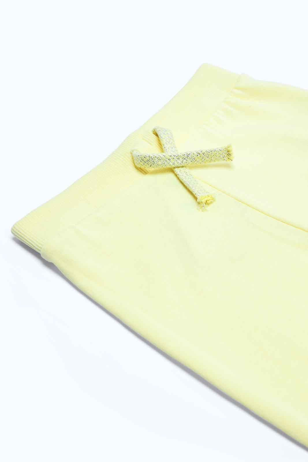 Redtag-Girls-Yellow-Solid-Active-Pant-Category:Joggers,-Colour:Yellow,-Deals:New-In,-Filter:Infant-Girls-(3-to-24-Mths),-ING-Joggers,-MQN,-New-In-ING-APL,-Non-Sale,-S23B,-Section:Girls-(0-to-14Yrs)-Infant-Girls-3 to 24 Months