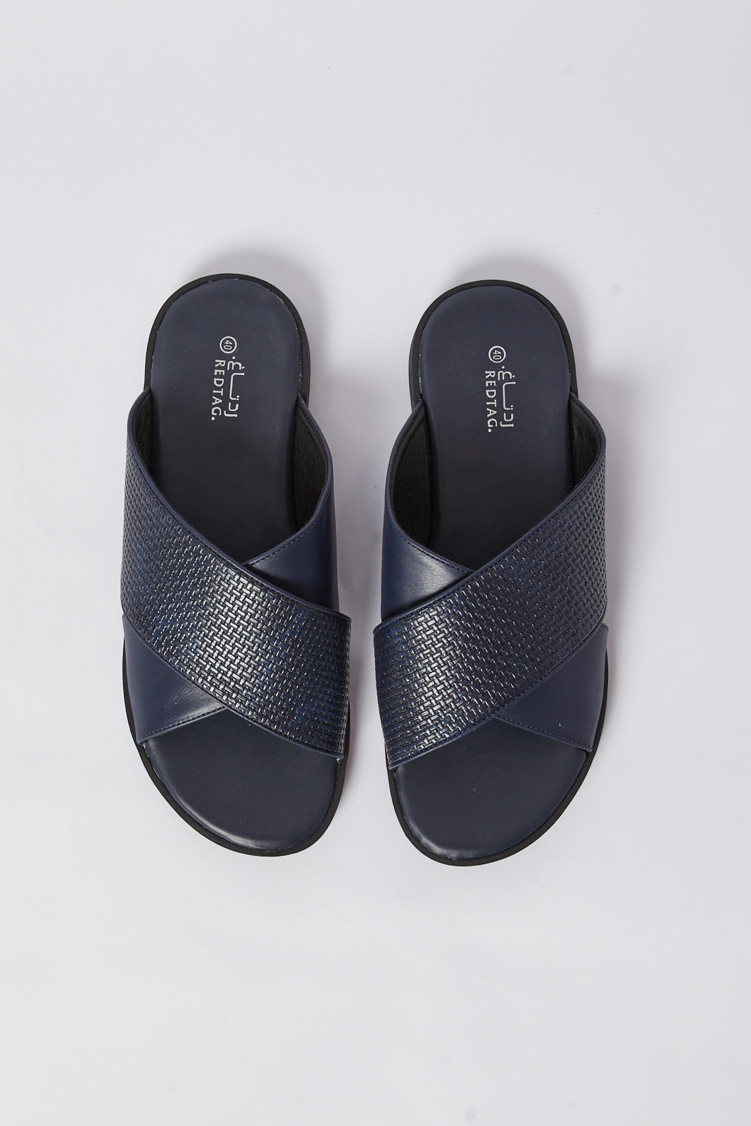 Redtag-Black-Criss-Cross-Sandal-Category:Shoes,-Colour:Navy,-Deals:New-In,-Filter:Men's-Footwear,-Men-Sandals,-N/A,-New-In-Men-FOO,-Non-Sale,-S23B,-Section:Men-Men's-