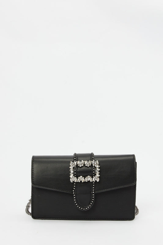 Redtag-Black-Embellished-Clutch-Bag-Category:Bags,-Colour:Black,-Filter:Women's-Accessories,-New-In,-New-In-Women-ACC,-Non-Sale,-RMD,-S23B,-Section:Women,-Women-Bags-Women-