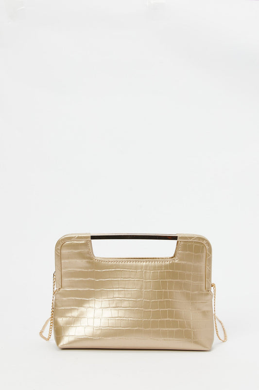 Redtag-Gold-Embellished-Clutch-Bag-Category:Bags,-Colour:Gold,-Filter:Women's-Accessories,-New-In,-New-In-Women-ACC,-Non-Sale,-RMD,-S23B,-Section:Women,-Women-Bags-Women-