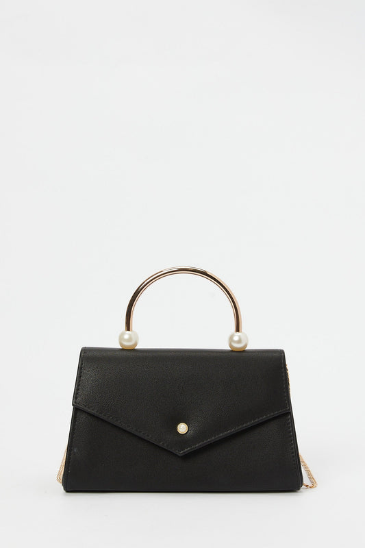 Redtag-Black-Embellished-Envelope-Bag-Category:Bags,-Colour:Black,-Filter:Women's-Accessories,-New-In,-New-In-Women-ACC,-Non-Sale,-RMD,-S23B,-Section:Women,-Women-Bags-Women-