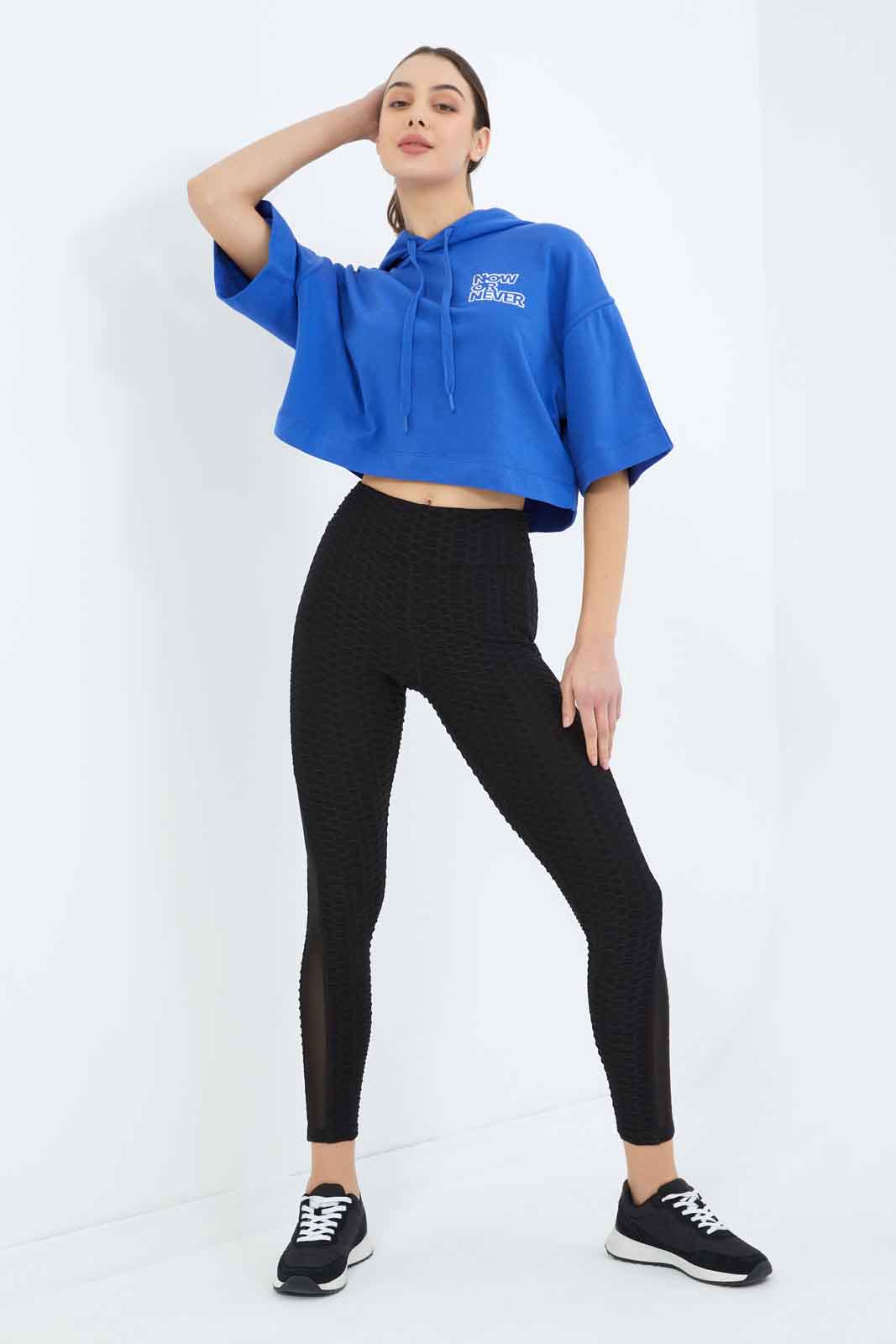 Redtag-Women-Blue-Long-Sleeve-Hoodei-Sweatshirt-Category:Sweatshirts,-Colour:Blue,-Deals:New-In,-Filter:Women's-Clothing,-New-In-Women-APL,-Non-Sale,-S23B,-Section:Women,-Women-Sweatshirts-Women's-