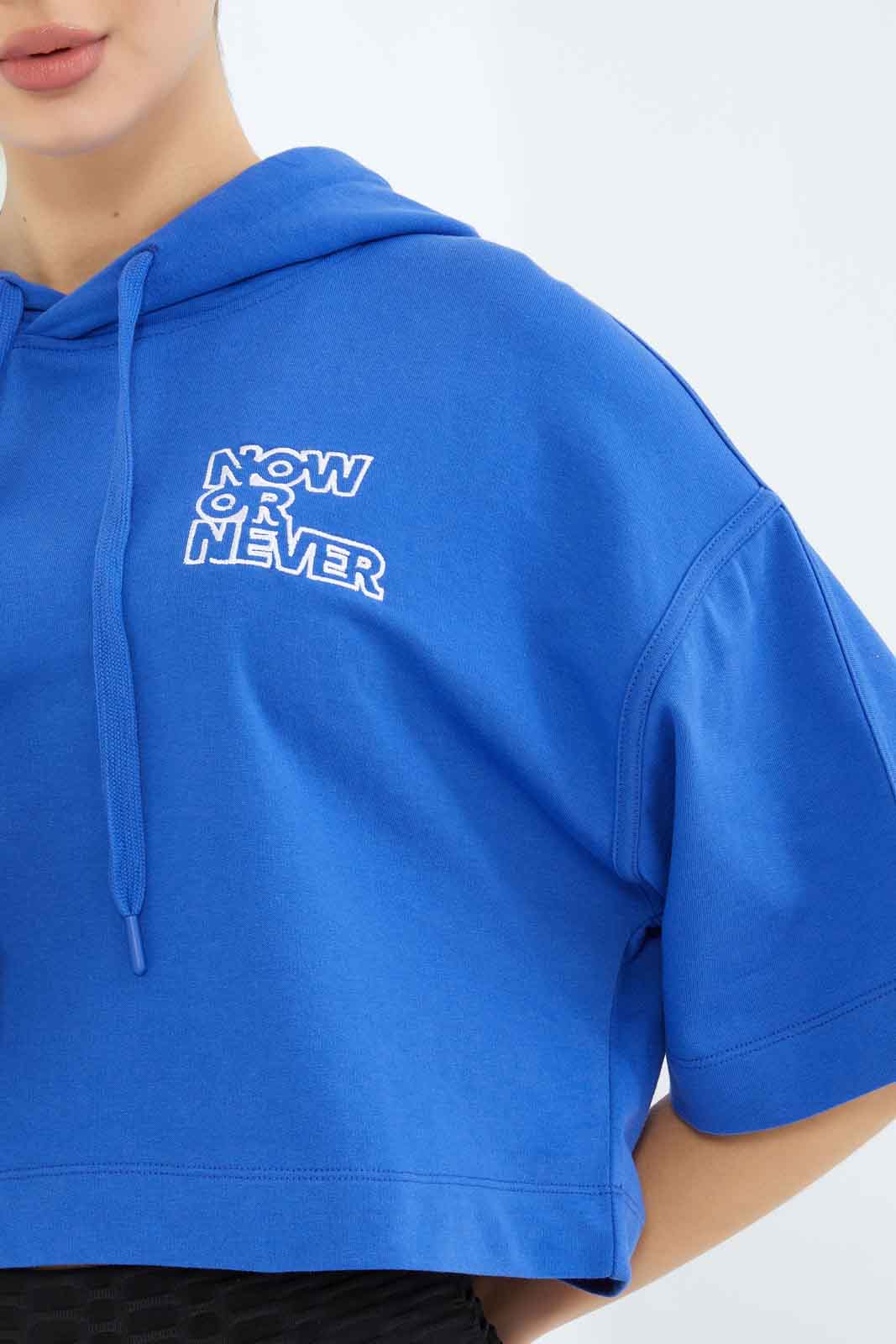 Redtag-Women-Blue-Long-Sleeve-Hoodei-Sweatshirt-Category:Sweatshirts,-Colour:Blue,-Deals:New-In,-Filter:Women's-Clothing,-New-In-Women-APL,-Non-Sale,-S23B,-Section:Women,-Women-Sweatshirts-Women's-