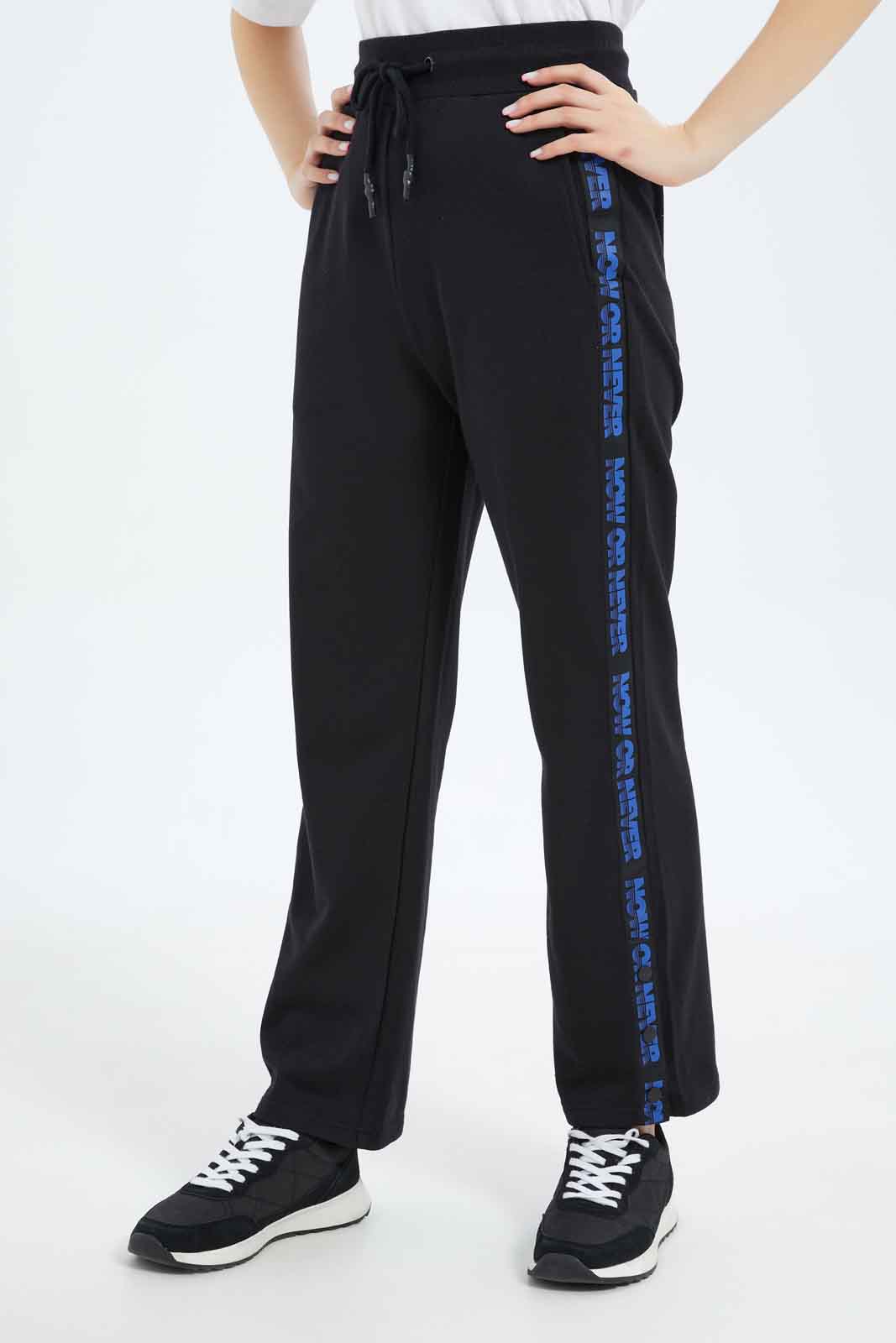 Redtag-Women-Black-Active-Jogger-With-Side-Tape-Detaling-Category:Joggers,-Colour:White,-Deals:New-In,-Filter:Women's-Clothing,-New-In-Women-APL,-Non-Sale,-S23B,-Section:Women,-Women-Joggers-Women's-