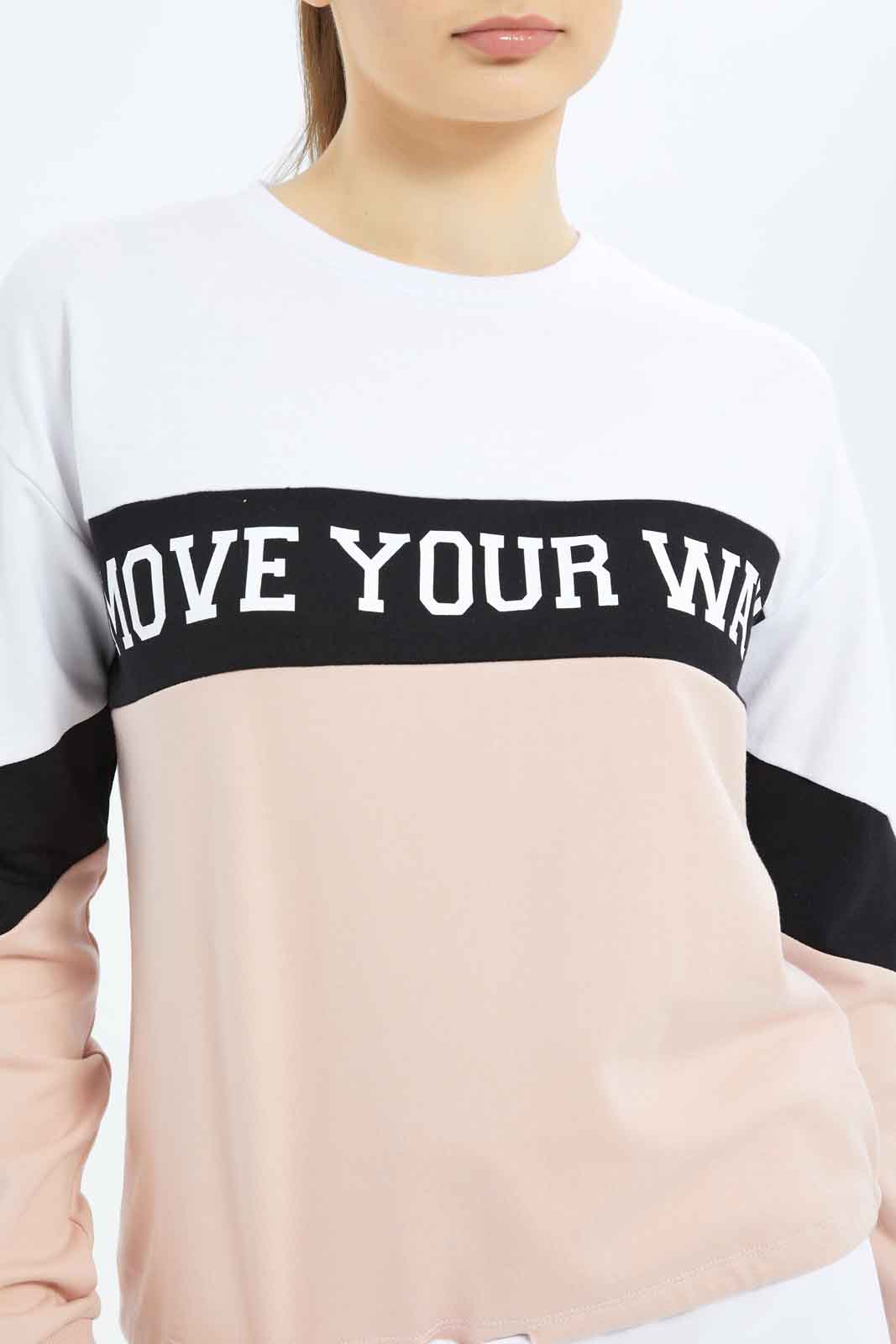 Redtag-Women-Color-Block-Long-Sleeve-Active-Sweatshirt-Category:Sweatshirts,-Colour:Assorted,-Deals:New-In,-Filter:Women's-Clothing,-New-In-Women-APL,-Non-Sale,-S23B,-Section:Women,-Women-Sweatshirts-Women's-