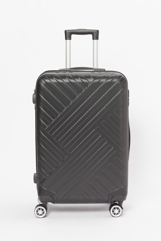 Redtag-Black-Color-28"-Abs-Hard-Trolley-Case-Category:Luggage-Trolleys,-Colour:Black,-Filter:Travel-Accessories,-LUG-Luggage-Trolleys,-New-In,-New-In-LUG-ACC,-Non-Sale,-S23B,-Section:Homewares-Travel-Accessories-