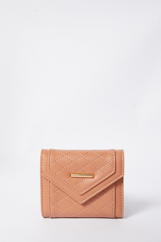 Redtag-Beige-Quilted-Purse-Category:Purse,-Colour:Beige,-Filter:Women's-Accessories,-H1:ACC,-H2:LAD,-H3:LAB,-H4:HBG,-New-In,-New-In-Women-ACC,-Non-Sale,-S23B,-Season:S23B,-Section:Women,-Women-Bags-Women-