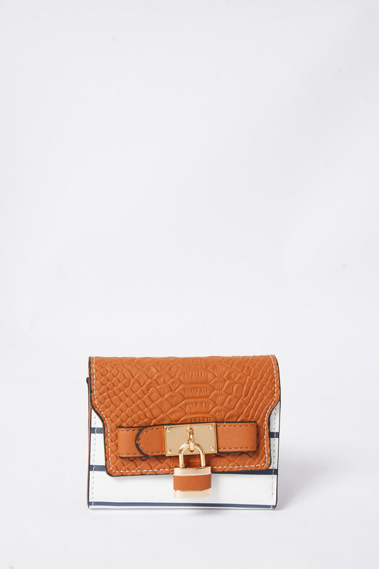 Redtag-Stripe-Wallet-With-Small-Lock-Category:Purse,-Colour:Assorted,-Filter:Women's-Accessories,-H1:ACC,-H2:LAD,-H3:LAB,-H4:HBG,-New-In,-New-In-Women-ACC,-Non-Sale,-S23B,-Season:S23B,-Section:Women,-Women-Bags-Women-