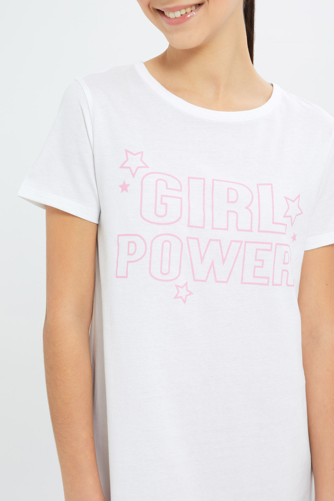 Redtag-Girls-Basic-Nightdress-Category:Nightshirts,-Colour:White,-Deals:New-In,-Filter:Senior-Girls-(8-to-14-Yrs),-GSR-Nightshirts,-H1:KWR,-H2:GSR,-H3:NWR,-H4:NSH,-New-In-GSR-APL,-Non-Sale,-S23C,-Season:S23C,-Section:Girls-(0-to-14Yrs)-Senior-Girls-9 to 14 Years