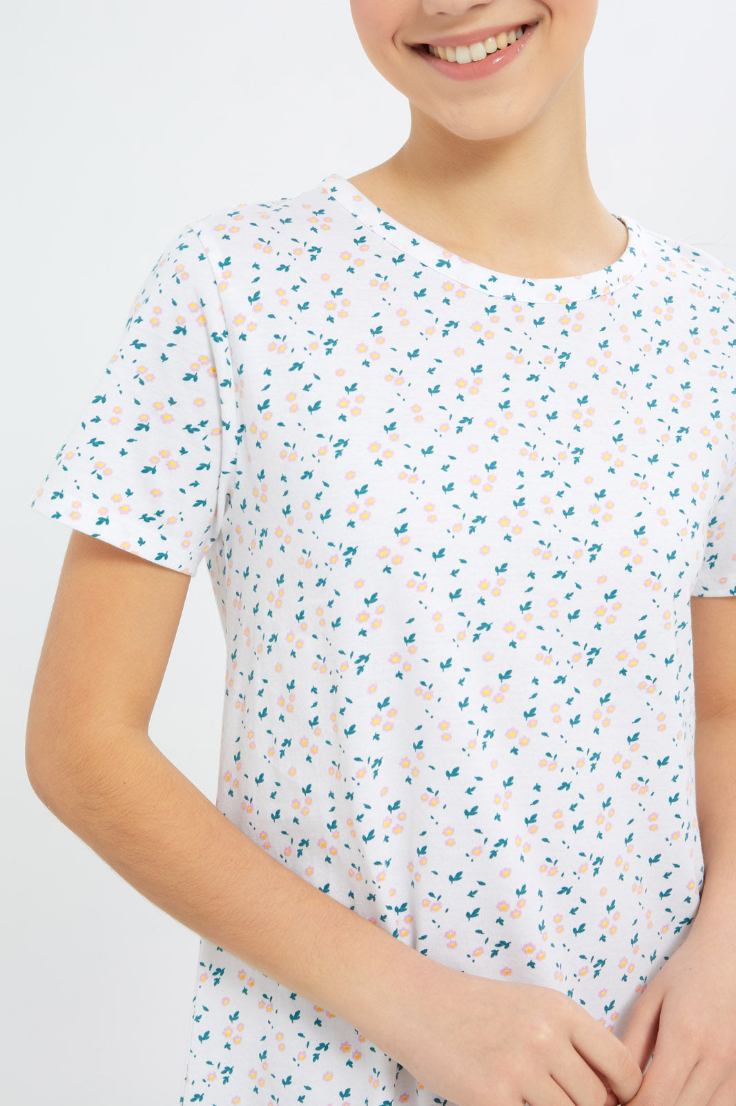 Redtag-Girls-Basic-Nightdress-Category:Nightshirts,-Colour:White,-Deals:New-In,-Filter:Senior-Girls-(8-to-14-Yrs),-GSR-Nightshirts,-H1:KWR,-H2:GSR,-H3:NWR,-H4:NSH,-New-In-GSR-APL,-Non-Sale,-S23C,-Season:S23C,-Section:Girls-(0-to-14Yrs)-Senior-Girls-9 to 14 Years