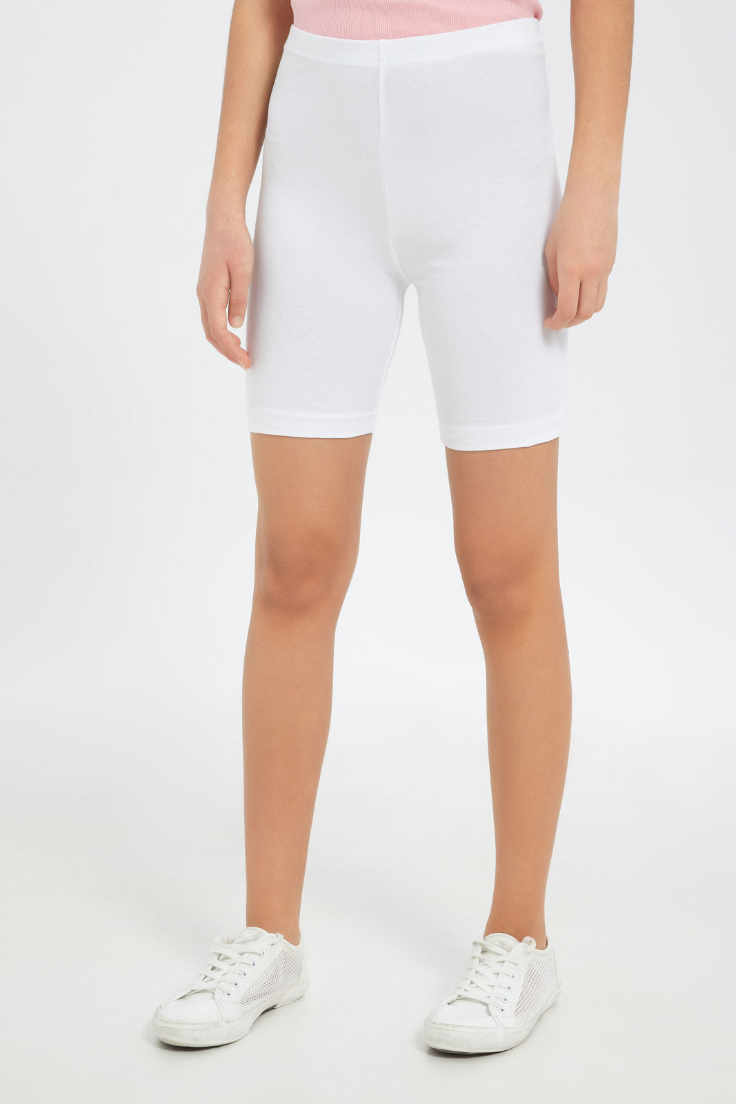 Redtag-Girls-White/Pink-2Pcs-Pack-Cycling-Leggings-Category:Leggings,-Colour:Assorted,-Deals:New-In,-Filter:Senior-Girls-(8-to-14-Yrs),-GSR-Leggings,-H1:KWR,-H2:GSR,-H3:TRS,-H4:LEG,-New-In-GSR-APL,-Non-Sale,-Packs,-S23C,-Season:S23C,-Section:Girls-(0-to-14Yrs),-Set:Set-of-2-Senior-Girls-9 to 14 Years