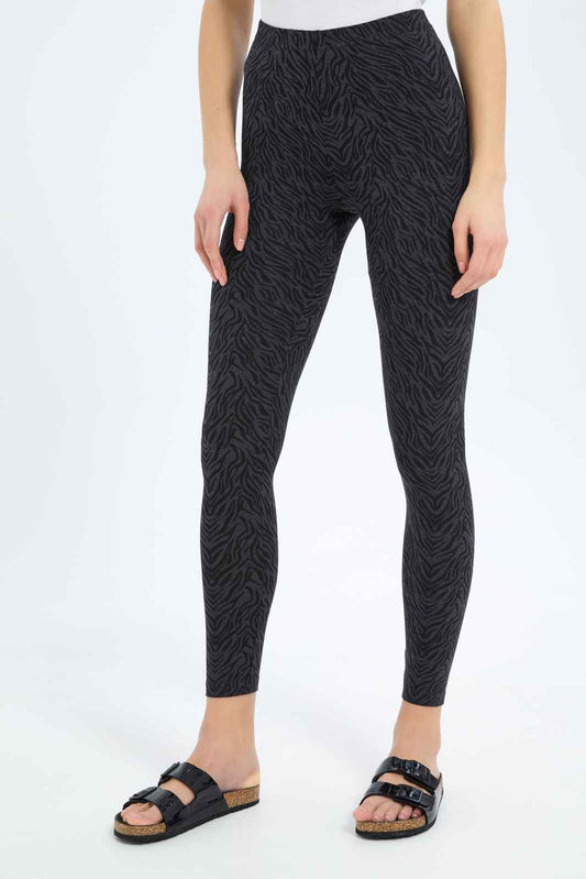 Redtag-Women-Allover-Print-Skinny-Leggings-Category:Leggings,-Colour:Assorted,-Deals:New-In,-Filter:Women's-Clothing,-New-In-Women-APL,-Non-Sale,-S23B,-Section:Women,-TBL,-Women-Leggings-Women's-