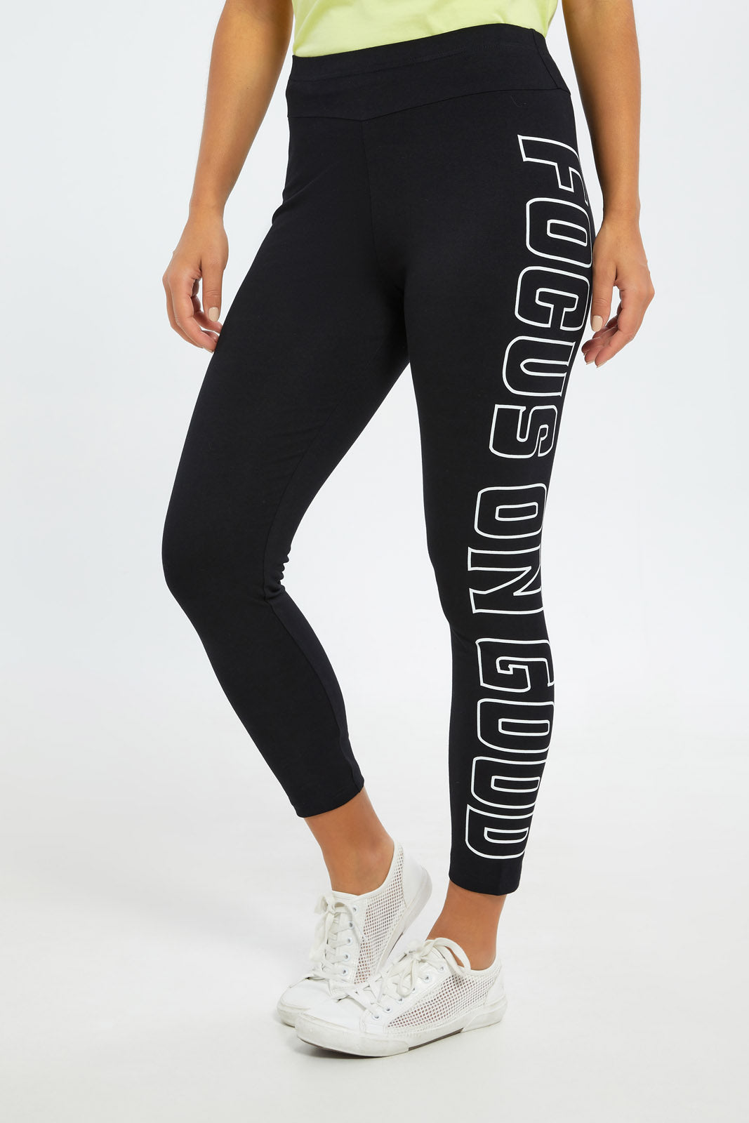 Redtag-Women-Black-Printed-Capri-Category:Leggings,-Colour:Black,-Deals:New-In,-Filter:Women's-Clothing,-H1:LWR,-H2:LAD,-H3:TRS,-H4:LEG,-New-In-Women-APL,-Non-Sale,-S23B,-Season:S23B,-Section:Women,-Women-Leggings-Women's-