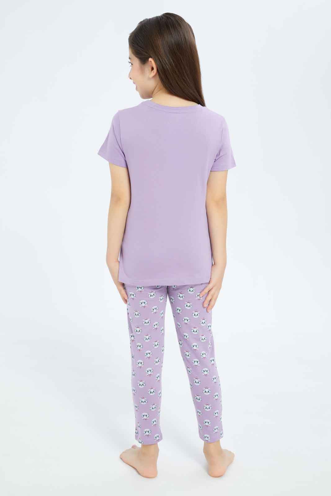 Redtag-Girls-Lilac-Marie-Pj-Set-Category:Pyjama-Sets,-Colour:Lilac,-Deals:New-In,-Filter:Girls-(2-to-8-Yrs),-GIR-Pyjama-Sets,-New-In-GIR-APL,-Non-Sale,-S23B,-Section:Girls-(0-to-14Yrs)-Girls-2 to 8 Years