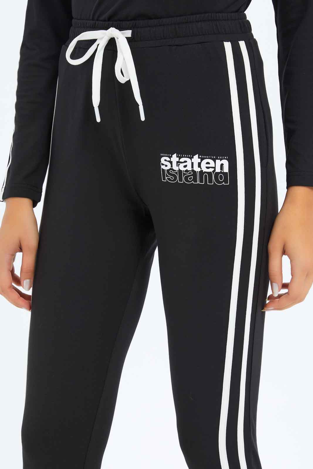 Redtag-Women-Black-Palcement-Print-Active-Pant-Category:Joggers,-Colour:Black,-Deals:New-In,-Filter:Women's-Clothing,-New-In-Women-APL,-Non-Sale,-S23B,-Section:Women,-Women-Joggers-Women's-