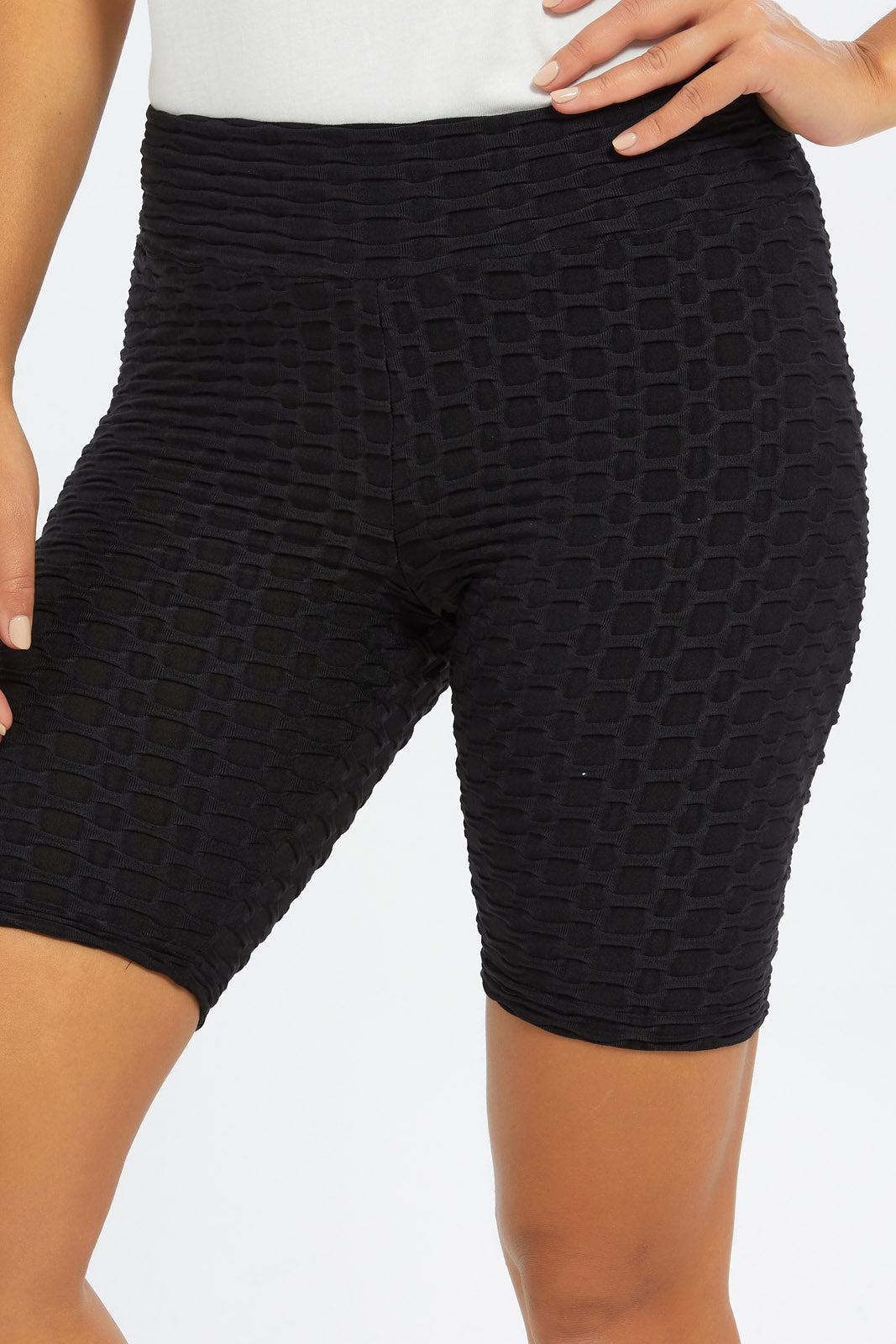 Redtag-Women-Black-Cycling-Shorts-Category:Shorts,-Colour:Black,-Deals:New-In,-Filter:Women's-Clothing,-H1:LWR,-H2:LAD,-H3:SPW,-H4:AST,-New-In-Women-APL,-Non-Sale,-S23B,-Season:S23B,-Section:Women,-Women-Shorts-Women's-