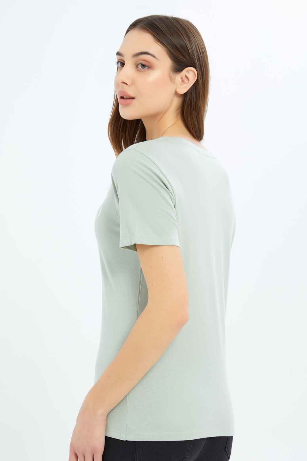 Redtag-Women-Sage-Paris-Printed-T-Shirt-Category:T-Shirts,-Colour:Mint,-Deals:New-In,-Filter:Women's-Clothing,-New-In-Women-APL,-Non-Sale,-S23B,-Section:Women,-TBL,-Women-T-Shirts-Women's-