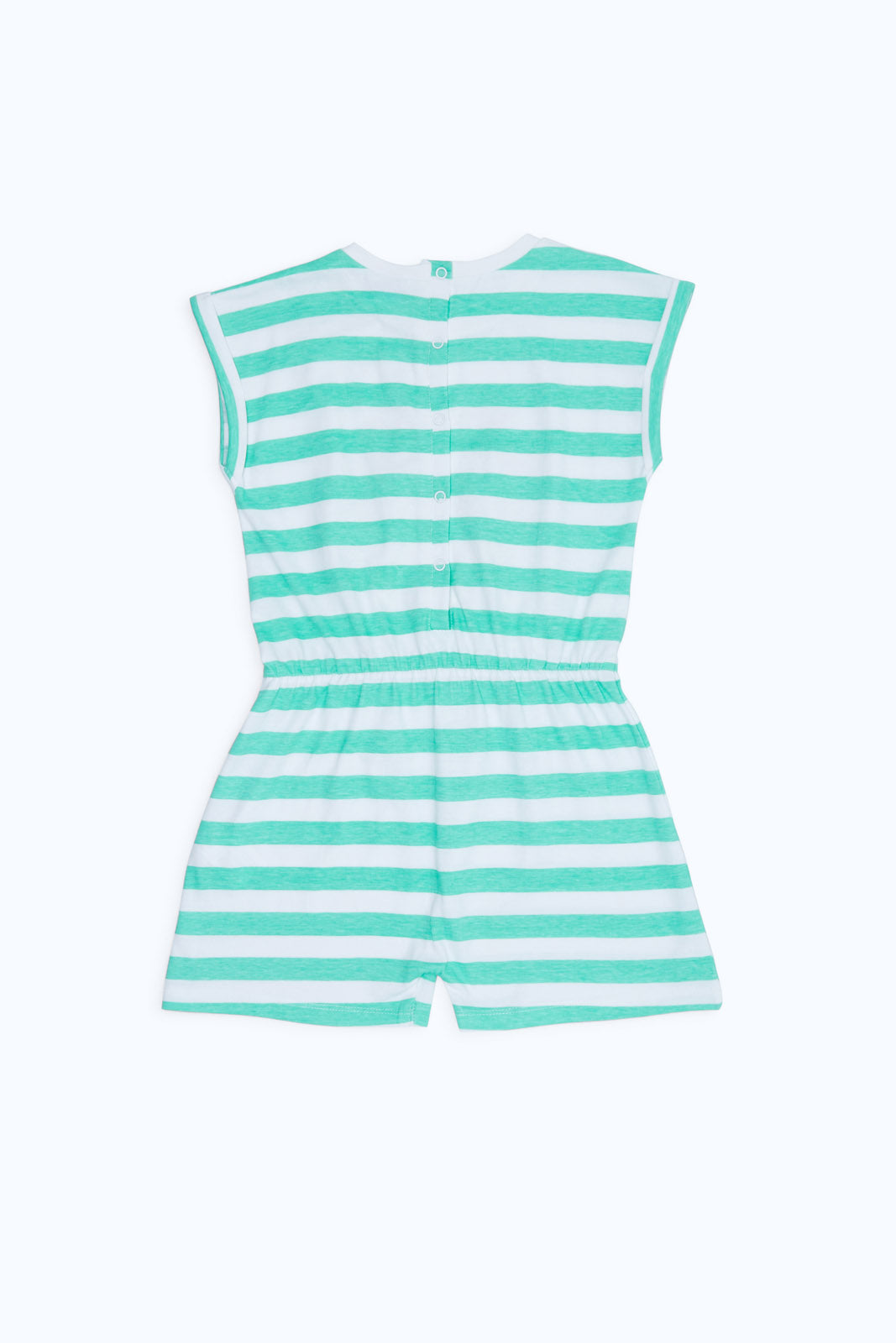 Redtag-Girls-Mint-Stripe-Minnie-&-Daisy-Jumpsuit-Category:Jumpsuits,-CHA,-CHR:CHR,-Colour:Mint,-Deals:New-In,-Filter:Girls-(2-to-8-Yrs),-GIR-Jumpsuits,-H1:KWR,-H2:GIR,-H3:SET,-H4:JMS,-New-In-GIR-APL,-Non-Sale,-S23D,-Season:S23C,-Section:Girls-(0-to-14Yrs)-Girls-2 to 8 Years