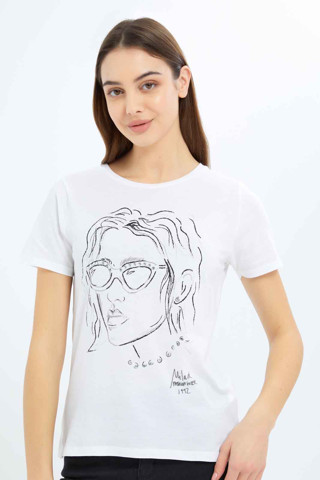 Redtag-Women-Embellished-T-Shirt-Category:T-Shirts,-Colour:Assorted,-Deals:New-In,-Filter:Women's-Clothing,-New-In-Women-APL,-Non-Sale,-S23B,-Section:Women,-TBL,-Women-T-Shirts-Women's-
