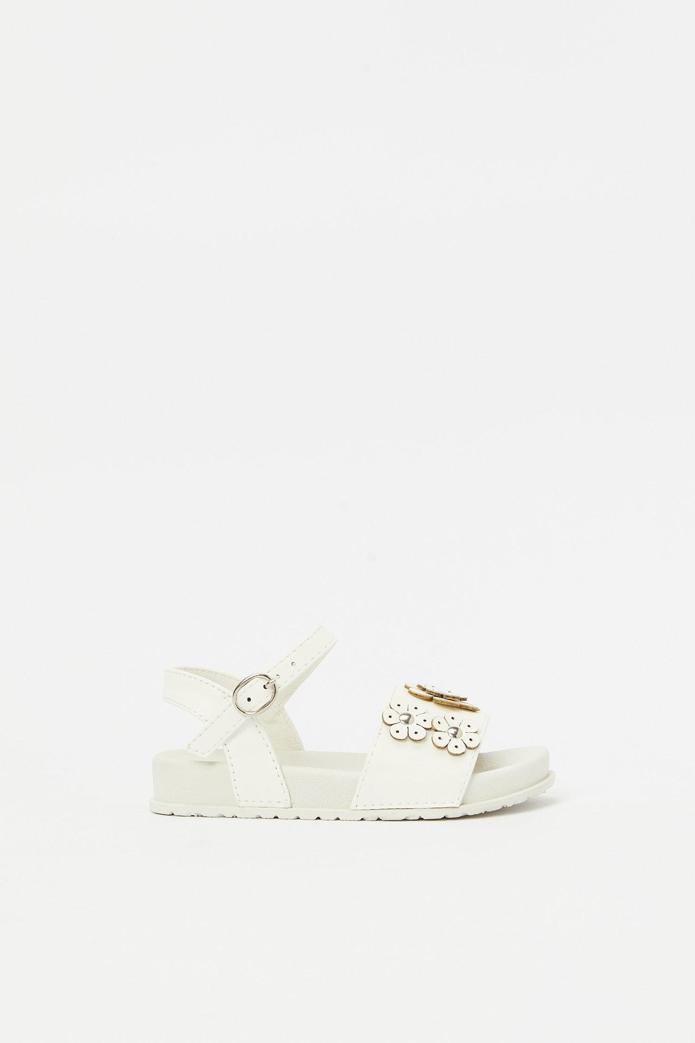 Redtag-White-Floral-Sandal-Category:Sandals,-Colour:White,-Deals:New-In,-Filter:Girls-Footwear-(3-to-5-Yrs),-GIR-Sandals,-H1:FOO,-H2:GIR,-H3:SAF,-H4:SAN,-N/A,-New-In-GIR-FOO,-Non-Sale,-S23C,-Season:S23C,-Section:Girls-(0-to-14Yrs)-Girls-3 to 5 Years