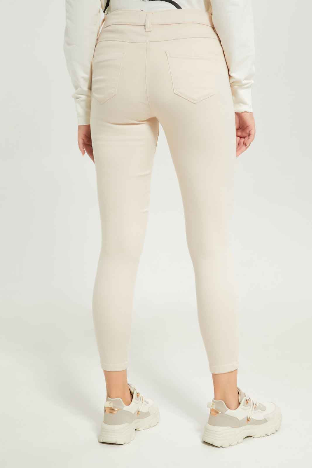 Redtag-Women-Beige-Ladies-Jrggings-Category:Jeggings,-Colour:Beige,-Deals:New-In,-Filter:Women's-Clothing,-New-In-Women-APL,-Non-Sale,-S23A,-Section:Women,-TBL,-Women-Jeggings-Women's-