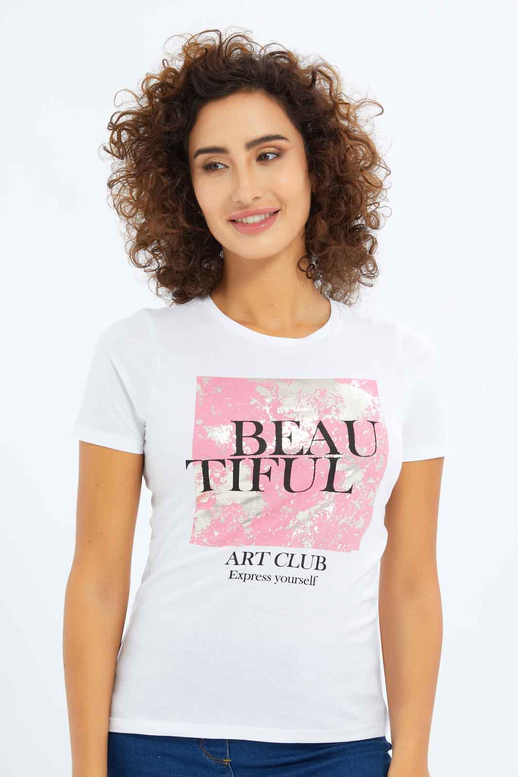 Redtag-Women-Black-Breath-Printed-T-Shirt-Category:T-Shirts,-Colour:Black,-Deals:New-In,-Filter:Women's-Clothing,-New-In-Women-APL,-Non-Sale,-S23B,-Section:Women,-TBL,-Women-T-Shirts-Women's-