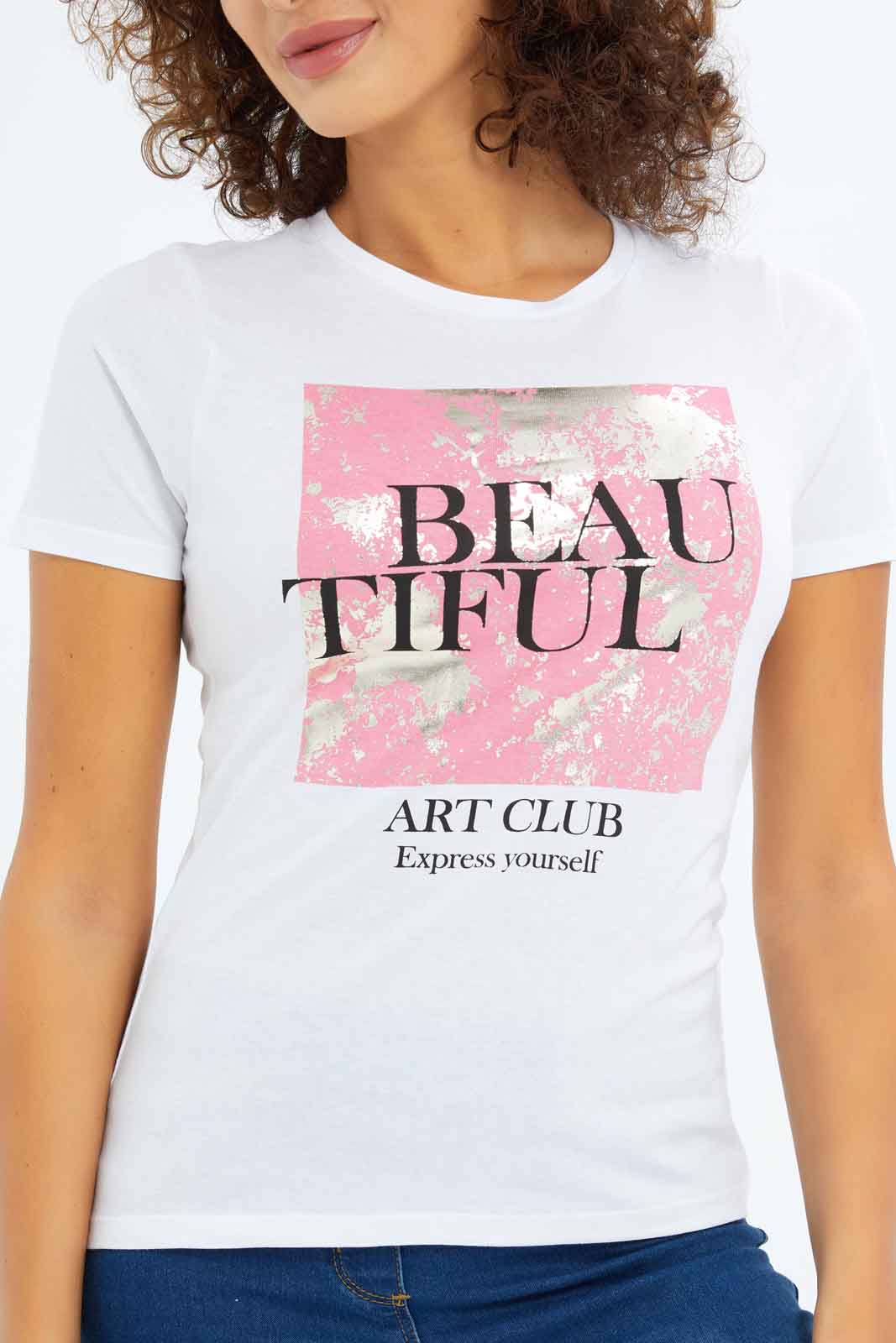 Redtag-Women-Black-Breath-Printed-T-Shirt-Category:T-Shirts,-Colour:Black,-Deals:New-In,-Filter:Women's-Clothing,-New-In-Women-APL,-Non-Sale,-S23B,-Section:Women,-TBL,-Women-T-Shirts-Women's-