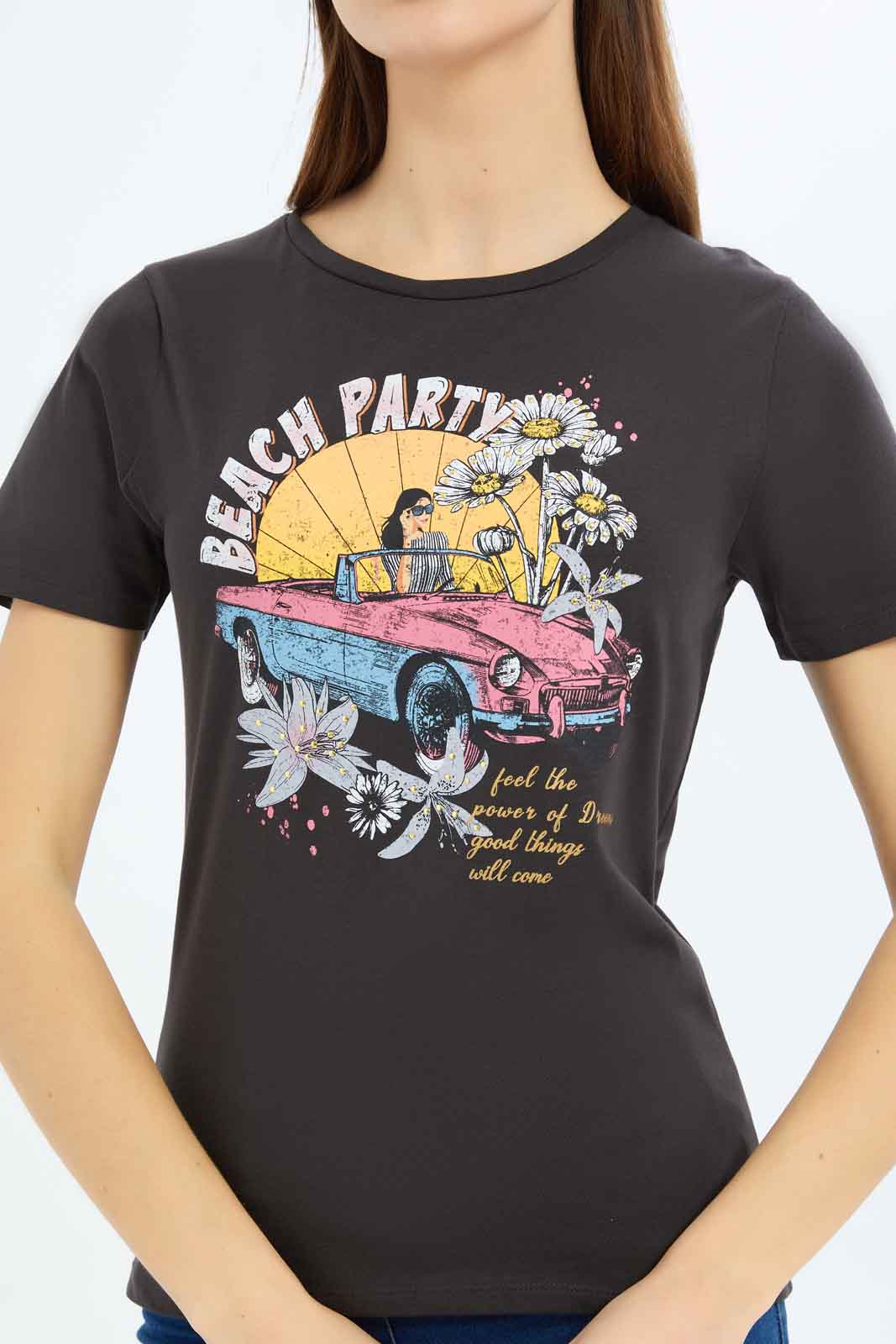 Redtag-Women-Black-Free-Spirit-Embellished-T-Shirt-Category:T-Shirts,-Colour:Black,-Deals:New-In,-Filter:Women's-Clothing,-New-In-Women-APL,-Non-Sale,-S23B,-Section:Women,-TBL,-Women-T-Shirts-Women's-