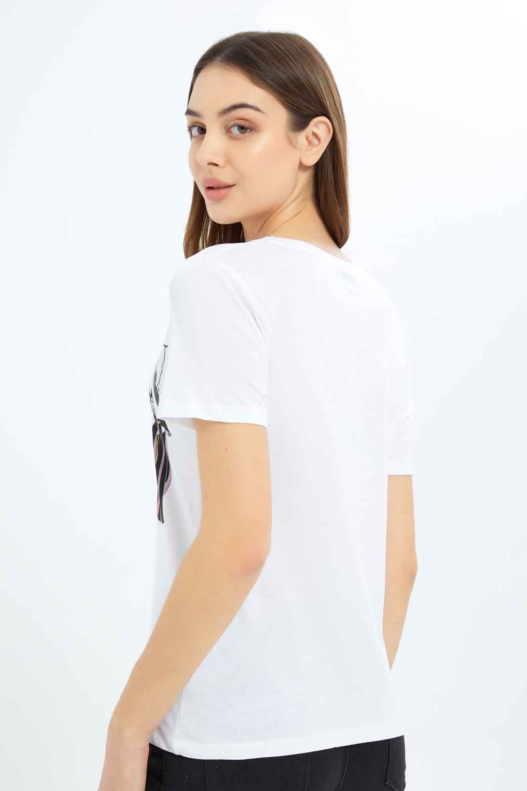 Redtag-Women-White-Villain-Printed-T-Shirt-Category:T-Shirts,-Colour:White,-Deals:New-In,-Filter:Women's-Clothing,-New-In-Women-APL,-Non-Sale,-S23B,-Section:Women,-TBL,-Women-T-Shirts-Women's-
