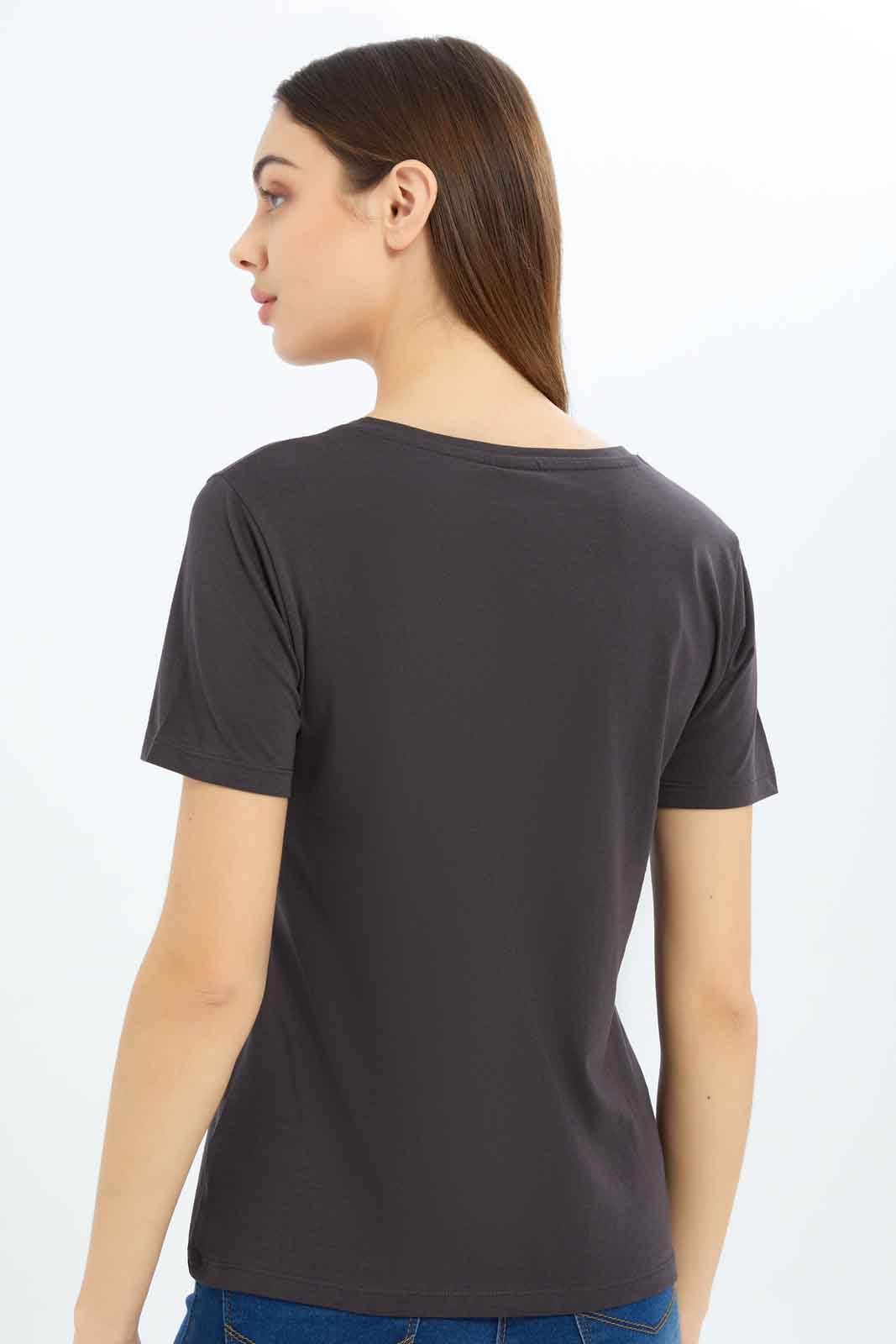 Redtag-Women-Black-Mickey-Printed-T-Shirt-Category:T-Shirts,-CHA,-Colour:Black,-Deals:New-In,-Filter:Women's-Clothing,-New-In-Women-APL,-Non-Sale,-S23B,-Section:Women,-TBL,-Women-T-Shirts-Women's-