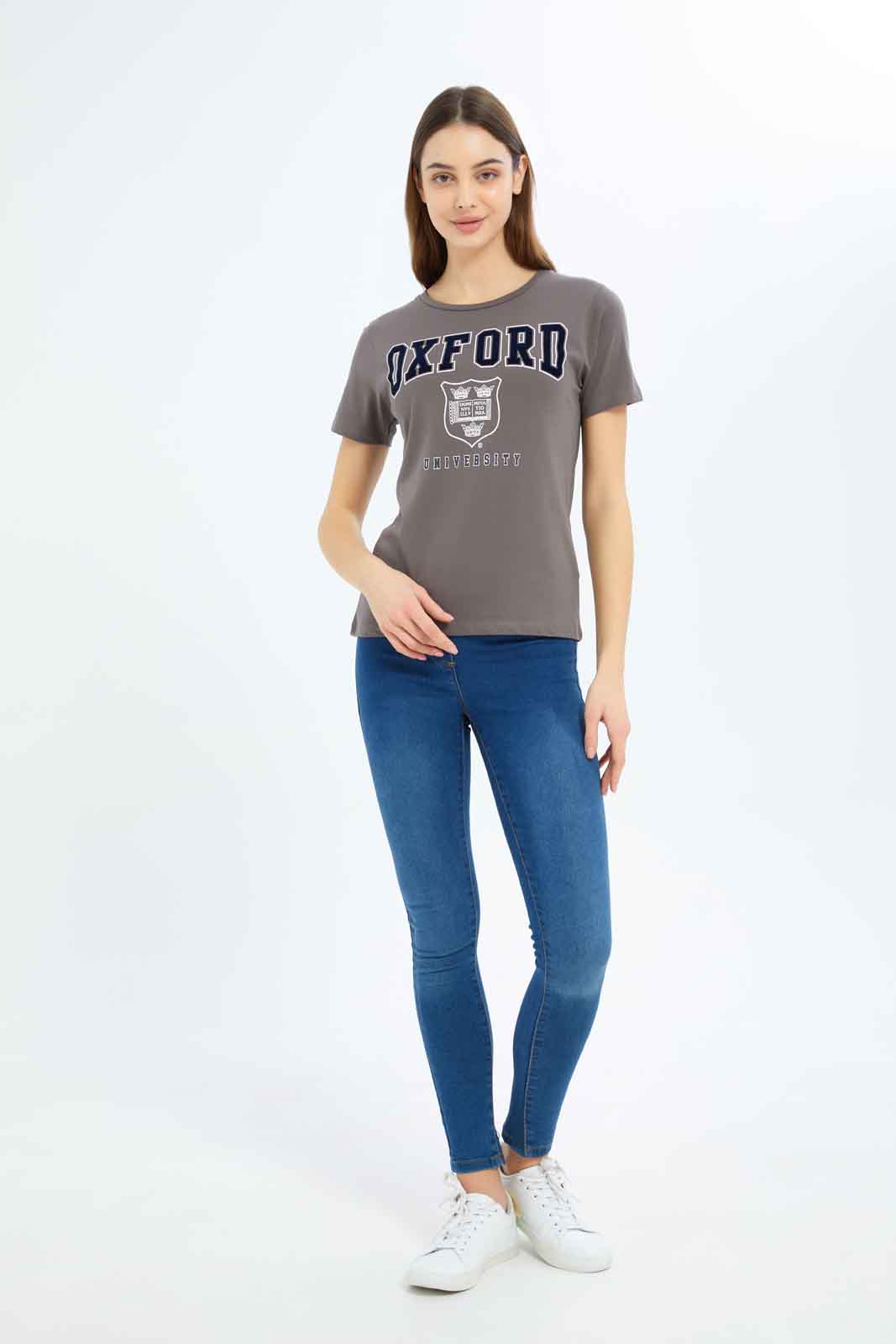Redtag-Women-Charcoal-Oxford-Printed-T-Shirt-Category:T-Shirts,-Colour:Charcoal,-Deals:New-In,-Filter:Women's-Clothing,-New-In-Women-APL,-Non-Sale,-S23B,-Section:Women,-TBL,-Women-T-Shirts-Women's-