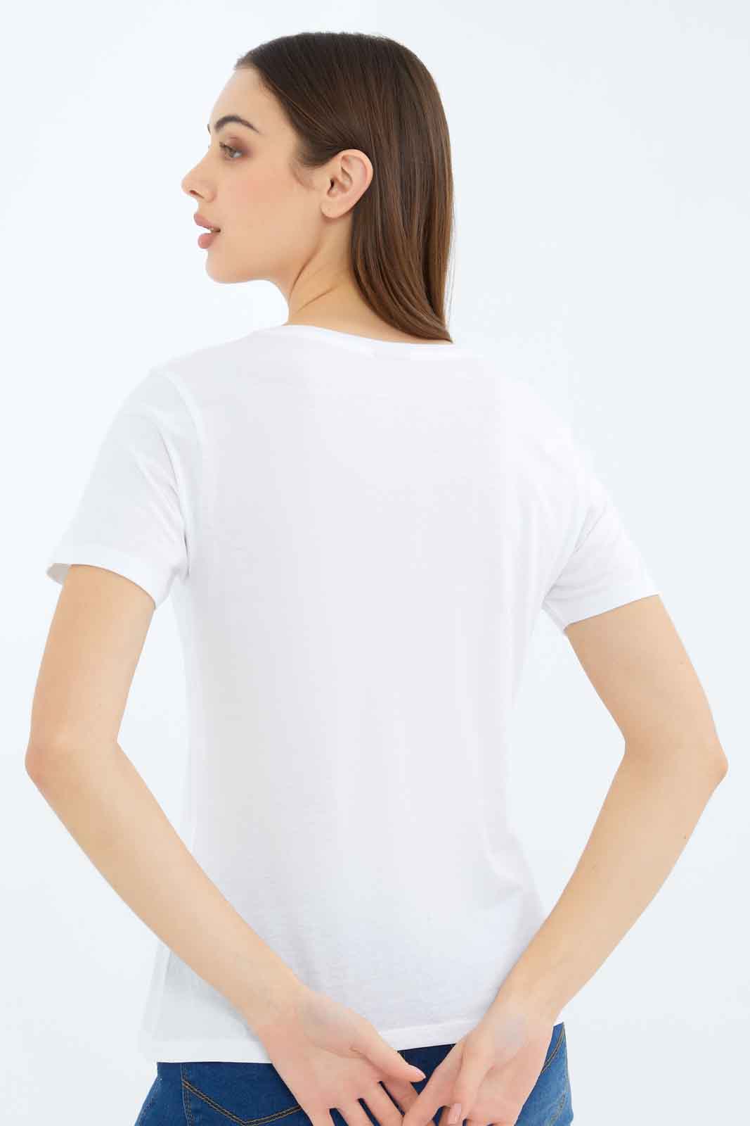 Redtag-Women-White-Barbie-Printed-T-Shirt-Category:T-Shirts,-CHA,-Colour:White,-Deals:New-In,-Filter:Women's-Clothing,-New-In-Women-APL,-Non-Sale,-S23B,-Section:Women,-TBL,-Women-T-Shirts-Women's-