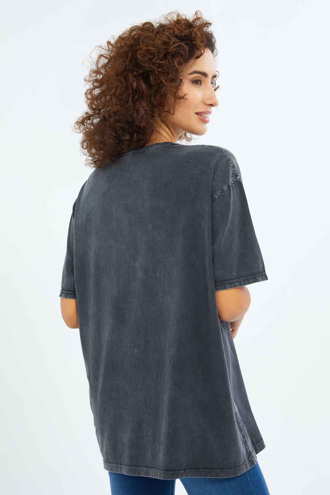 Redtag-Women-Charcoal-Embellished-Acid-Wash-T-Shirt-Category:T-Shirts,-Colour:Charcoal,-Deals:New-In,-Filter:Women's-Clothing,-New-In-Women-APL,-Non-Sale,-S23A,-Section:Women,-Women-T-Shirts-Women's-