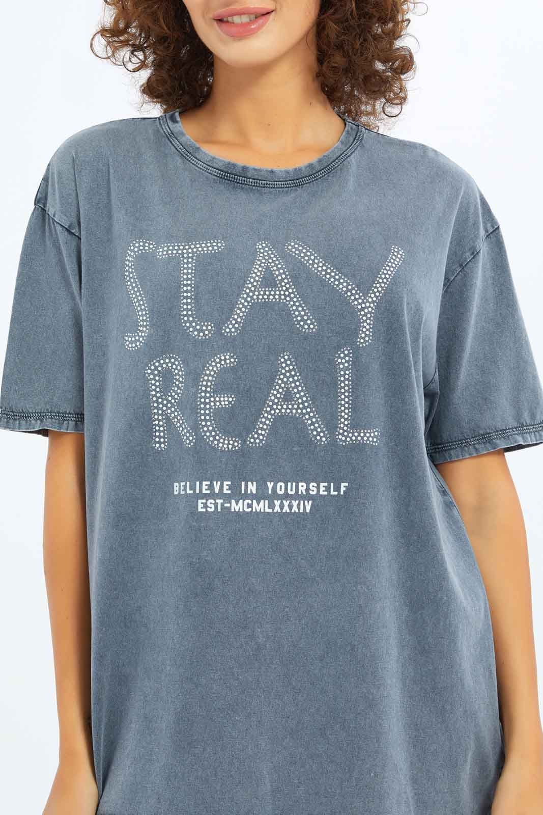 Redtag-Women-Charcoal-Embellished-Acid-Wash-T-Shirt-Category:T-Shirts,-Colour:Charcoal,-Deals:New-In,-Filter:Women's-Clothing,-New-In-Women-APL,-Non-Sale,-S23A,-Section:Women,-Women-T-Shirts-Women's-