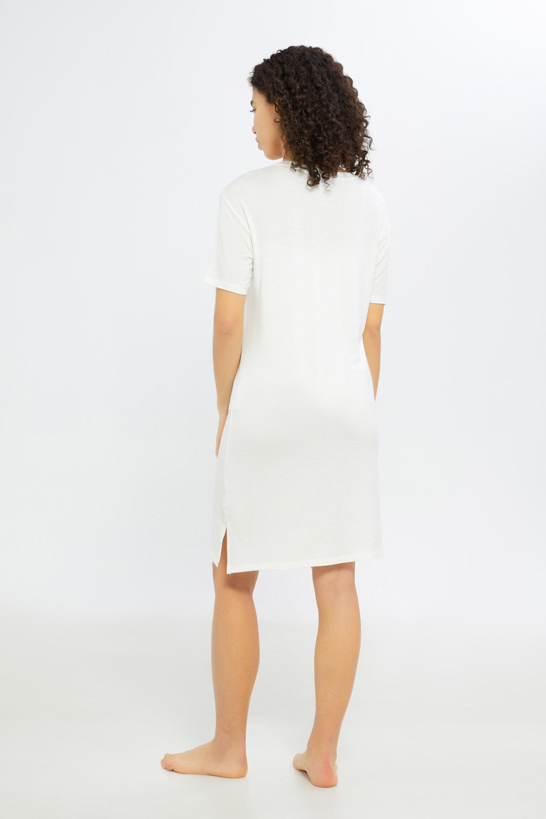 Redtag-Women-Ivory-Short-Sleeves-Shoulder-Lace-Nightshirt-Category:Nightshirts,-Colour:Ivory,-Deals:New-In,-Filter:Women's-Clothing,-H1:LWR,-H2:LDN,-H3:NWR,-H4:NSH,-New-In-Women-APL,-Non-Sale,-S23C,-Season:S23C,-Section:Women,-Women-Nightshirts--