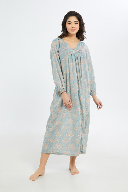 Redtag-Women-Assorted-3/4-Sleeves-Nightgown-Category:Nightgowns,-Colour:Assorted,-Deals:New-In,-Filter:Women's-Clothing,-H1:LWR,-H2:LDN,-H3:NWR,-H4:NGN,-New-In-Women-APL,-Non-Sale,-S23B,-Season:S23B,-Section:Women,-Women-Nightgowns--