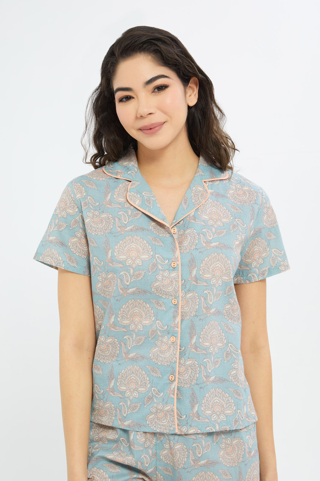Redtag-Women-Assorted-Short-Sleeves-Pyjama-Set-Category:Pyjama-Sets,-Colour:Assorted,-Deals:New-In,-Filter:Women's-Clothing,-H1:LWR,-H2:LDN,-H3:NWR,-H4:PJS,-New-In-Women-APL,-Non-Sale,-S23B,-Season:S23B,-Section:Women,-Women-Pyjama-Sets--