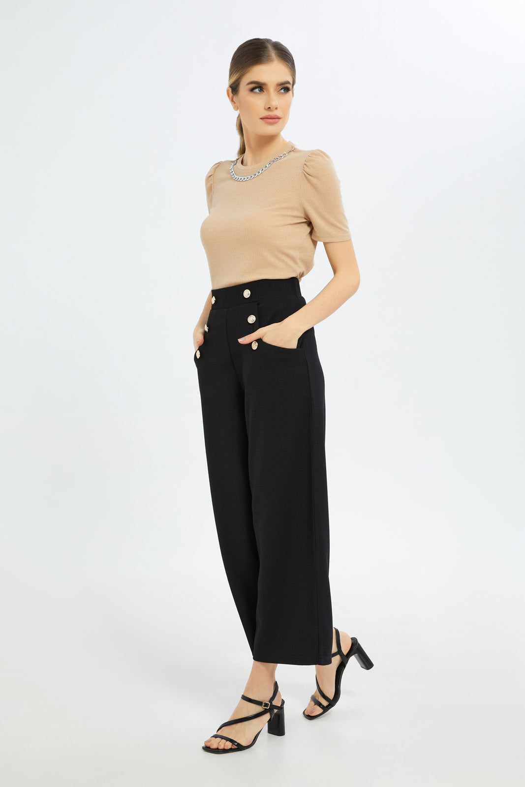 Redtag-Women-Beige-Shimmer-Tops-Category:Tops,-Colour:Beige,-Deals:New-In,-Filter:Women's-Clothing,-LDC,-LDC-Tops,-New-In-LDC-APL,-Non-Sale,-S23C,-Section:Women,-TBL-Women's-