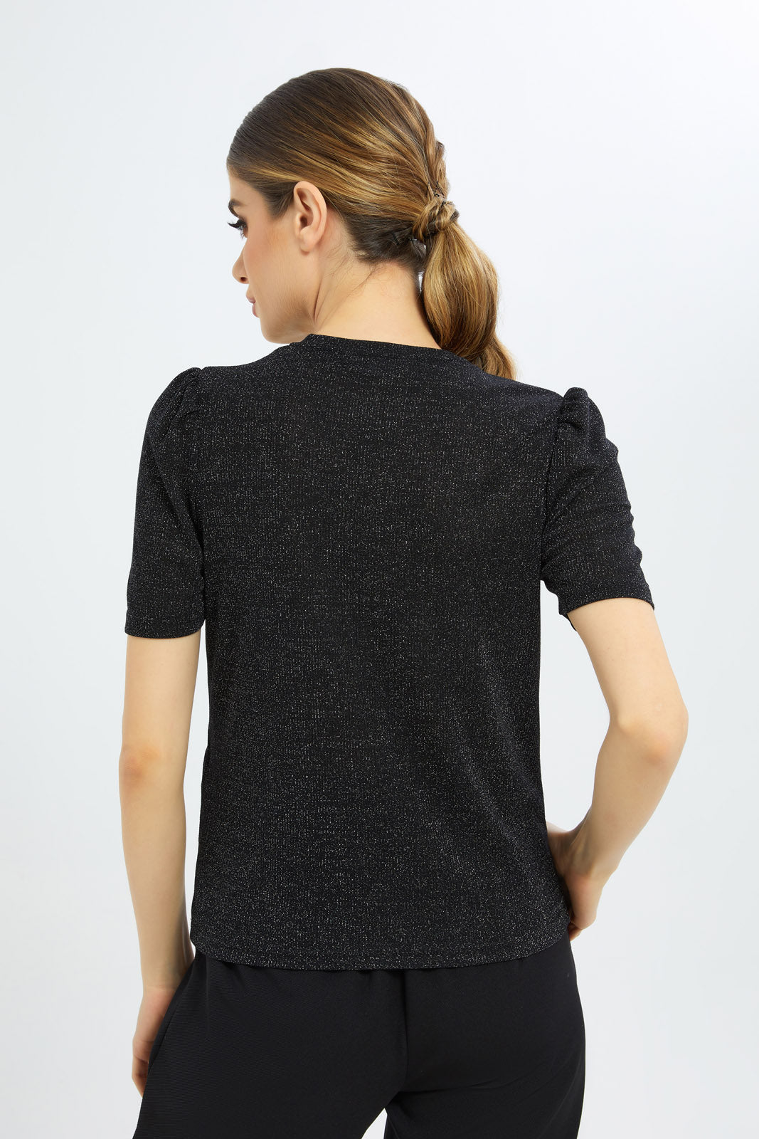 Redtag-Women-Black-Shimmer-Tops-Category:Tops,-Colour:Black,-Deals:New-In,-Filter:Women's-Clothing,-LDC,-LDC-Tops,-New-In-LDC-APL,-Non-Sale,-S23C,-Section:Women,-TBL-Women's-